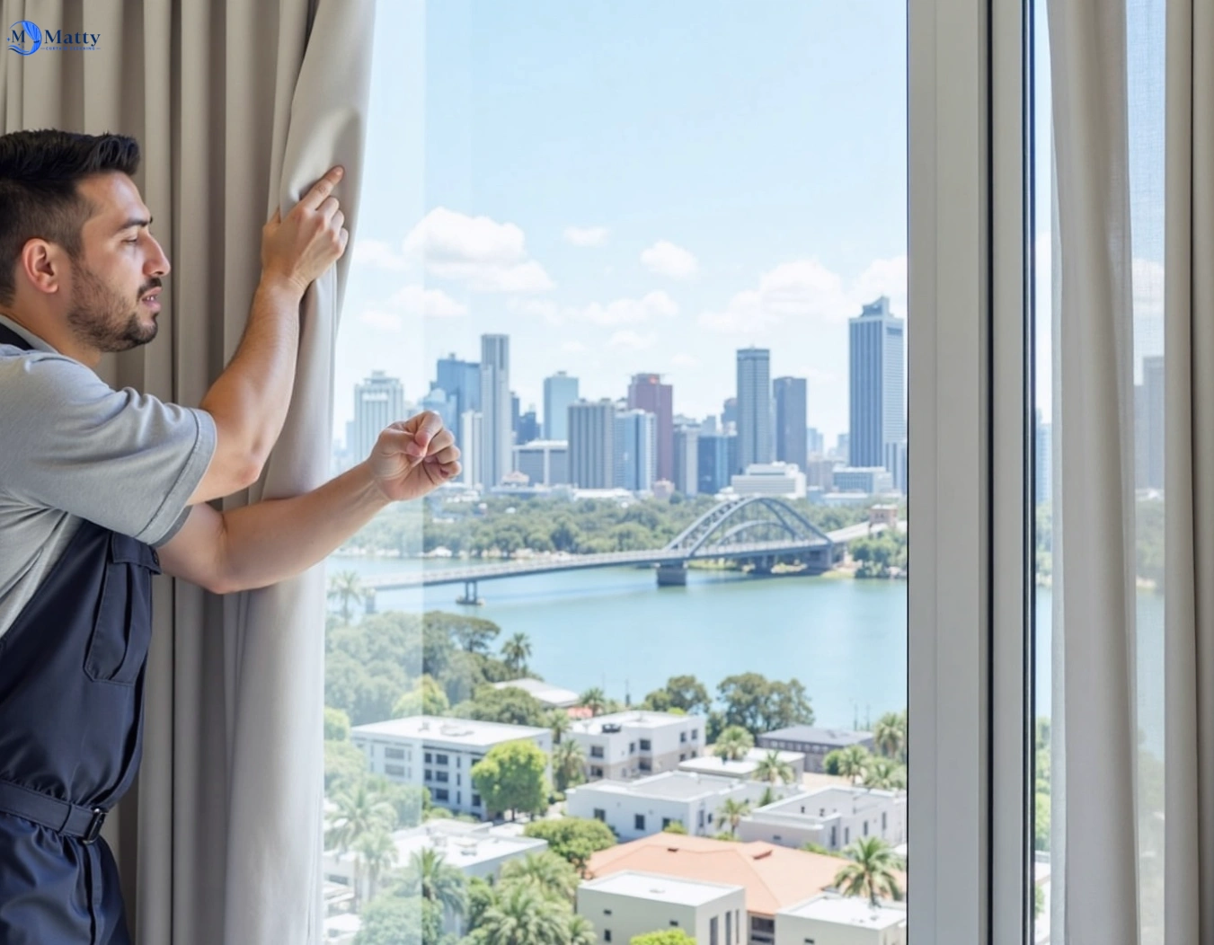 Professional curtain steam cleaning service augustine-heights QLD by Matty Curtain Cleaning